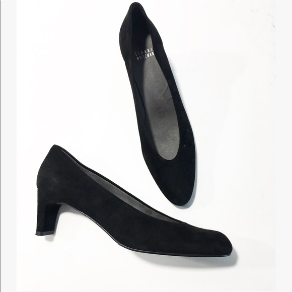 Stuart Weitzman Shoes - Stuart Weitzman black suede vintage heels